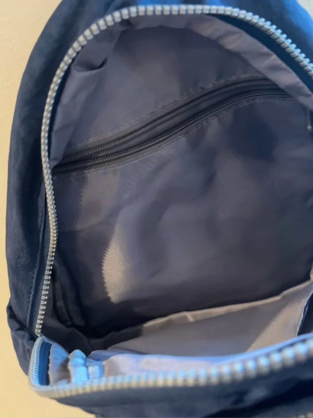 Small blue backpack